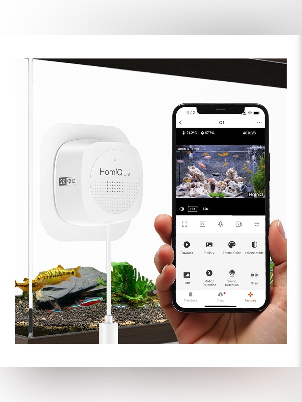 3MP 2K Aquarium & Terrarium Pet Camera